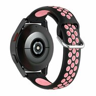Silikon-Sportband mit Schnalle - Schwarz + Hellrosa - Xiaomi Redmi Watch 5 Active / Redmi Watch 5 Lite