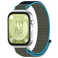Sport Loop Nylonband - Blau mit Gr&uuml;n - Huawei Watch Fit 3 / Fit 4