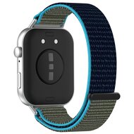 Sport Loop Nylonband - Blau mit Gr&uuml;n - Huawei Watch Fit 3 / Fit 4