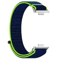 Sport Loop Nylonband - Blau mit Lindgr&uuml;n - Huawei Watch Fit 3 / Fit 4