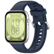 Silikonband mit Dornschlie&szlig;e - Dunkelblau - Huawei Watch Fit 3 / Fit 4