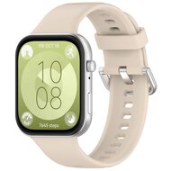 Silikonband mit Dornschlie&szlig;e - Beige - Huawei Watch Fit 3 / Fit 4