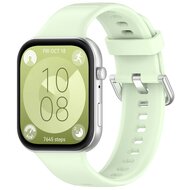 Silikonband mit Dornschlie&szlig;e - Hellgr&uuml;n - Huawei Watch Fit 3 / Fit 4