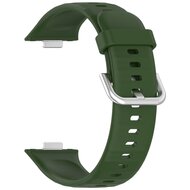Silikonband mit Dornschlie&szlig;e - Dunkelgr&uuml;n - Huawei Watch Fit 3 / Fit 4