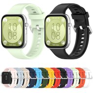 Silikonband mit Dornschlie&szlig;e - Dunkelgr&uuml;n - Huawei Watch Fit 3 / Fit 4