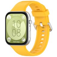 Silikonband mit Dornschlie&szlig;e - Gelb - Huawei Watch Fit 3 / Fit 4