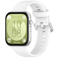 Silikonband mit Dornschlie&szlig;e - Wei&szlig; - Huawei Watch Fit 3 / Fit 4