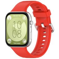 Silikonband mit Dornschlie&szlig;e - Rot - Huawei Watch Fit 3 / Fit 4