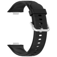 Silikonband mit Dornschlie&szlig;e - Schwarz - Huawei Watch Fit 3 / Fit 4