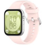 Silikonband mit Dornschlie&szlig;e - Hellrosa - Huawei Watch Fit 3 / Fit 4