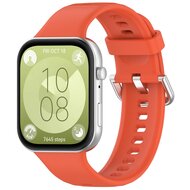 Silikonband mit Dornschlie&szlig;e - Orange - Huawei Watch Fit 3 / Fit 4