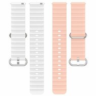 Ocean Style Armband - Hellrosa / Wei&szlig; - Xiaomi Watch 2 / Xiaomi Watch S1 / S2 / S3 / S4 / Mi Watch