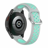 Silikon-Sportband mit Schnalle - Grau + T&uuml;rkis - Xiaomi Watch 2 / Xiaomi Watch S1 / S2 / S3 / S4 / Mi Watch