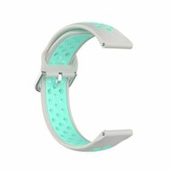 Silikon-Sportband mit Schnalle - Grau + T&uuml;rkis - Xiaomi Watch 2 / Xiaomi Watch S1 / S2 / S3 / S4 / Mi Watch
