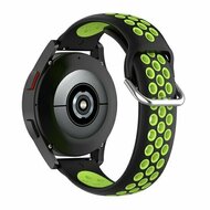Silikon-Sportband mit Schnalle - Schwarz + Gr&uuml;n - Xiaomi Watch 2 / Xiaomi Watch S1 / S2 / S3 / S4 / Mi Watch