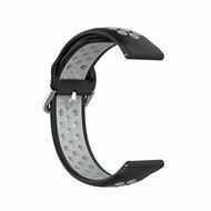 Silikon-Sportband mit Schnalle - Schwarz + Grau - Xiaomi Watch 2 / Xiaomi Watch S1 / S2 / S3 / S4 / Mi Watch