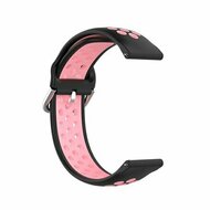 Silikon-Sportband mit Schnalle - Schwarz + Rosa - Xiaomi Watch 2 / Xiaomi Watch S1 / S2 / S3 / S4 / Mi Watch