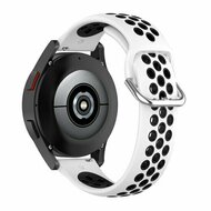 Silikon-Sportband mit Schnalle - Wei&szlig; + Schwarz - Xiaomi Watch 2 / Xiaomi Watch S1 / S2 / S3 / S4 / Mi Watch