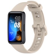 Silikonband mit Schnalle - Beige - Huawei Band 10 / 9 / 8