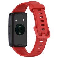 Silikonband mit Schnalle - Rot - Huawei Band 10 / 9 / 8