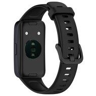 Silikonband mit Schnalle - Schwarz - Huawei Band 10 / 9 / 8