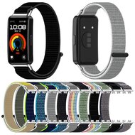 Sport Loop Nylonband - Dunkelblau mit Gr&uuml;n - Huawei Band 10 / 9 / 8