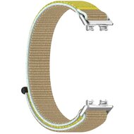 Sport Loop Nylonband - Beige / gelb - Huawei Band 10 / 9 / 8