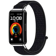 Sport Loop Nylonband - Schwarz melange - Huawei Band 10 / 9 / 8
