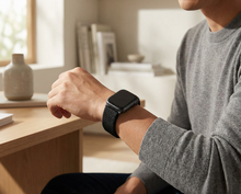 Sport Loop Armband - Schwarz - Geeignet f&uuml;r Apple Watch 44mm / 45mm / 46mm / 49mm