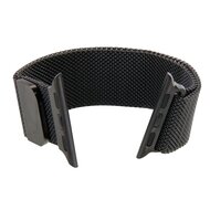 Milanaise-Edelstahlarmband - Schwarz - Geeignet f&uuml;r Apple Watch 44mm / 45mm / 46mm / 49mm