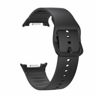 Weiches Silikonband - Gr&ouml;&szlig;e: M/L - Schwarz - Samsung Galaxy Watch 8 - 40mm / 44mm