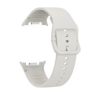 Weiches Silikonband - Gr&ouml;&szlig;e: S/M - Creme wei&szlig; - Samsung Galaxy Watch 8 - 40mm / 44mm