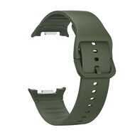 Weiches Silikonband - Gr&ouml;&szlig;e: S/M - Armeegr&uuml;n - Samsung Galaxy Watch 8 - 40mm / 44mm