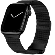 Milanaise Band - Schwarz - Extra starker Magnet - Geeignet f&uuml;r Apple Watch 44mm / 45mm / 46mm / 49mm