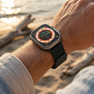 Milanaise Band - Schwarz - Extra starker Magnet - Geeignet f&uuml;r Apple Watch 44mm / 45mm / 46mm / 49mm