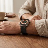 Milanaise Band - Schwarz - Extra starker Magnet - Geeignet f&uuml;r Apple Watch 44mm / 45mm / 46mm / 49mm