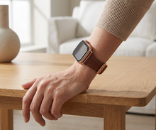 Lederarmband - Braun - Geeignet f&uuml;r Apple Watch 38mm / 40mm / 41mm / 42mm