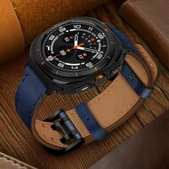 Lederband mit Doppelschlie&szlig;e - Dunkelblau - Samsung Galaxy Watch 8 Classic - 46mm