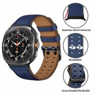 Lederband mit Doppelschlie&szlig;e - Dunkelblau - Samsung Galaxy Watch 8 Classic - 46mm