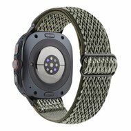 Elastisches Solo Loop Nylonarmband - Dunkelgr&uuml;n - Samsung Galaxy Watch 8 Classic - 46mm
