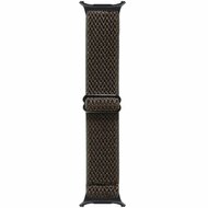 Elastisches Solo Loop Nylonarmband - Braun mit dunkelgr&uuml;n - Samsung Galaxy Watch 8 Classic - 46mm