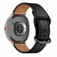 Klassisches Lederarmband - Schwarz - Samsung Galaxy Watch 8 Classic - 46mm