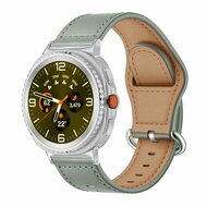 Klassisches Lederarmband - Grau - Samsung Galaxy Watch 8 Classic - 46mm