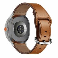 Klassisches Lederarmband - Braun - Samsung Galaxy Watch 8 Classic - 46mm