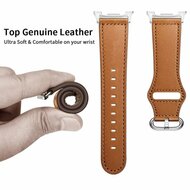 Klassisches Lederarmband - Braun - Samsung Galaxy Watch 8 Classic - 46mm