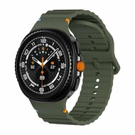 Classic Wave Silikonarmband - Dunkelgr&uuml;n - Samsung Galaxy Watch 8 Classic - 46mm