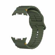 Classic Wave Silikonarmband - Dunkelgr&uuml;n - Samsung Galaxy Watch 8 Classic - 46mm