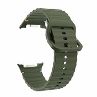 Classic Wave Silikonarmband - Dunkelgr&uuml;n - Samsung Galaxy Watch 8 Classic - 46mm