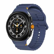 Classic Wave Silikonarmband - Dunkelblau - Samsung Galaxy Watch 8 Classic - 46mm