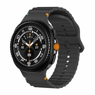 Classic Wave Silikonarmband - Schwarz - Samsung Galaxy Watch 8 Classic - 46mm